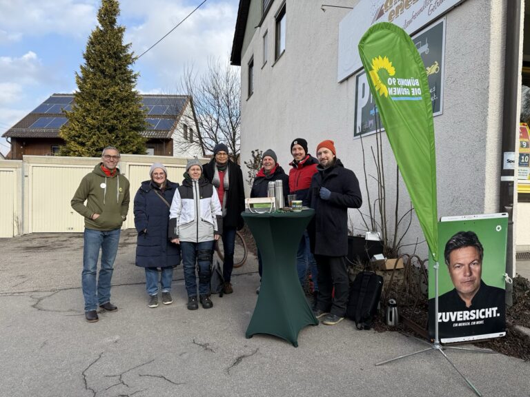 Infostand zur Bundestagswahl von Bündnis 90 / Die Grünen